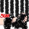 Halloween Black White Ribbon Garland DIY Xmas Tree Hanging Ornament Christmas Wedding Holiday Birthday Party Decoration Supplies