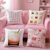 Anime Modern Glasses Hot Pillow Case Anti-dustmite Pillow Invisible Zipper Silky Short Plush Sofa Cushion Cover