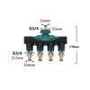 3/4“ Thread 4-Way Tap Hose Water Splitter Valve Zinc alloy Outdoor Faucet For Garden Irrigation Systems