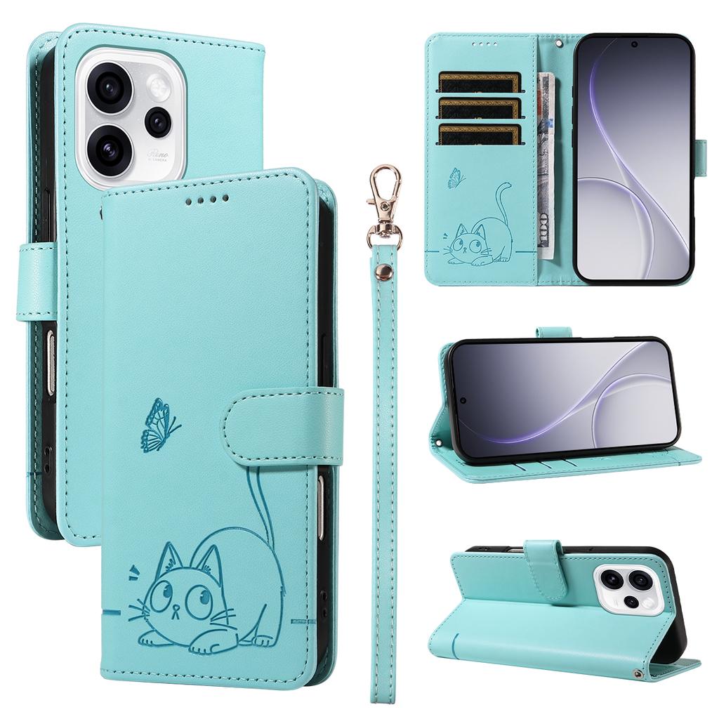 Magnetic Card Solt Wallet Leather Embossed Little Cat Phone Case For Google Pixel 10 Pro XL 9A 9 8 8A 7A 7 Flip Bag Pocket Cover