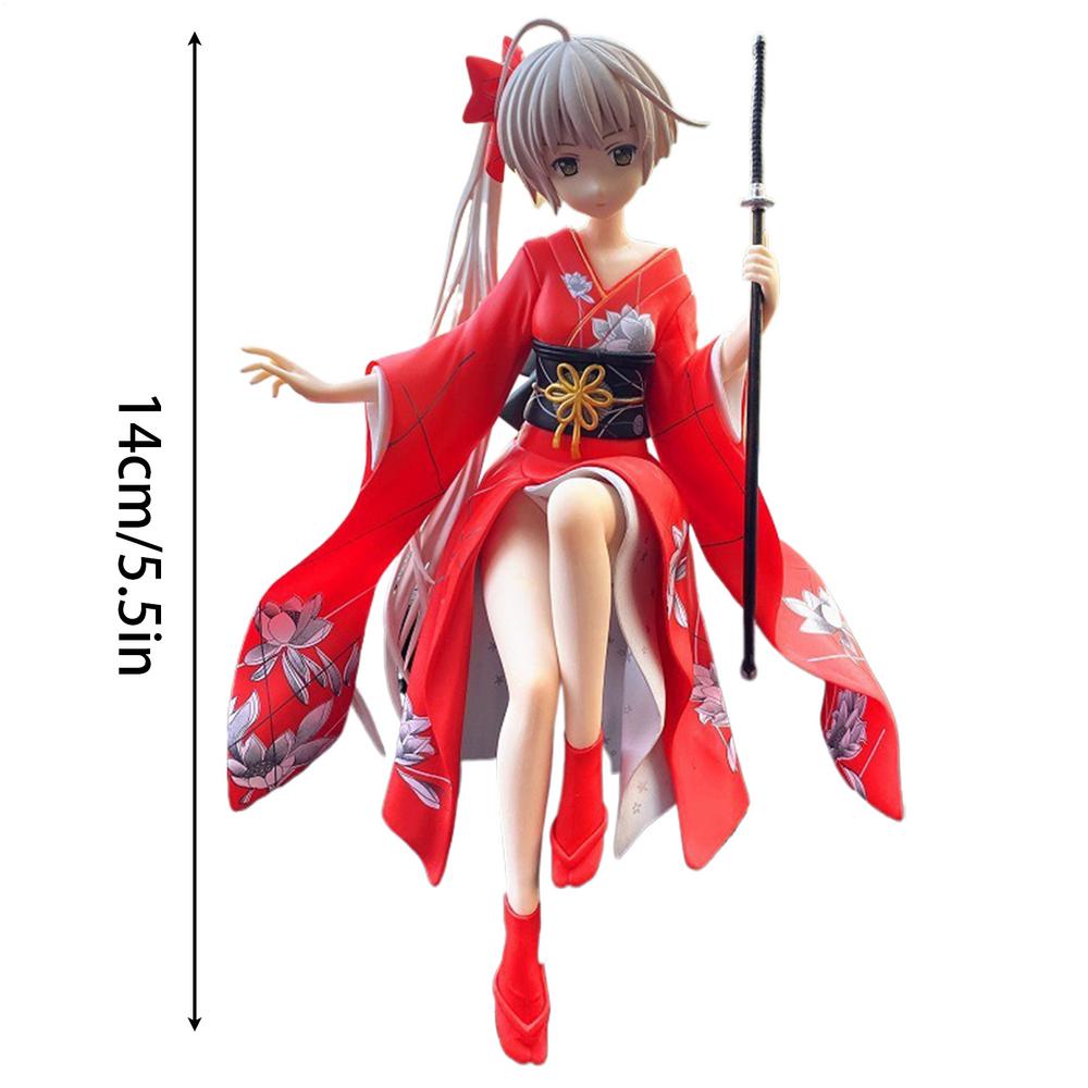 Yosuga NoSora Anime Figure Car Ornaments Anime Collection Doll Adorable Anime Character Model Car Dashboard Decorations