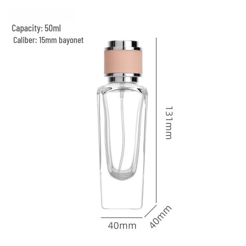 50ml Clear Irregular Glass Perfume Spray Bottle - Empty Decanter