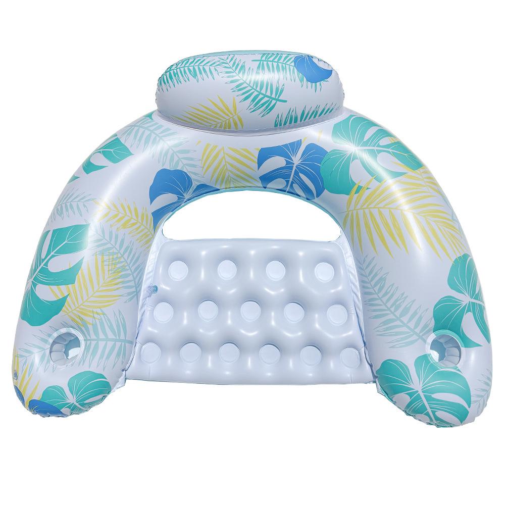 Inflatable Water Lounge Chair with Detachable Sunshade - U-shaped Raft for Adults, Thickened for Summer Floating Fun