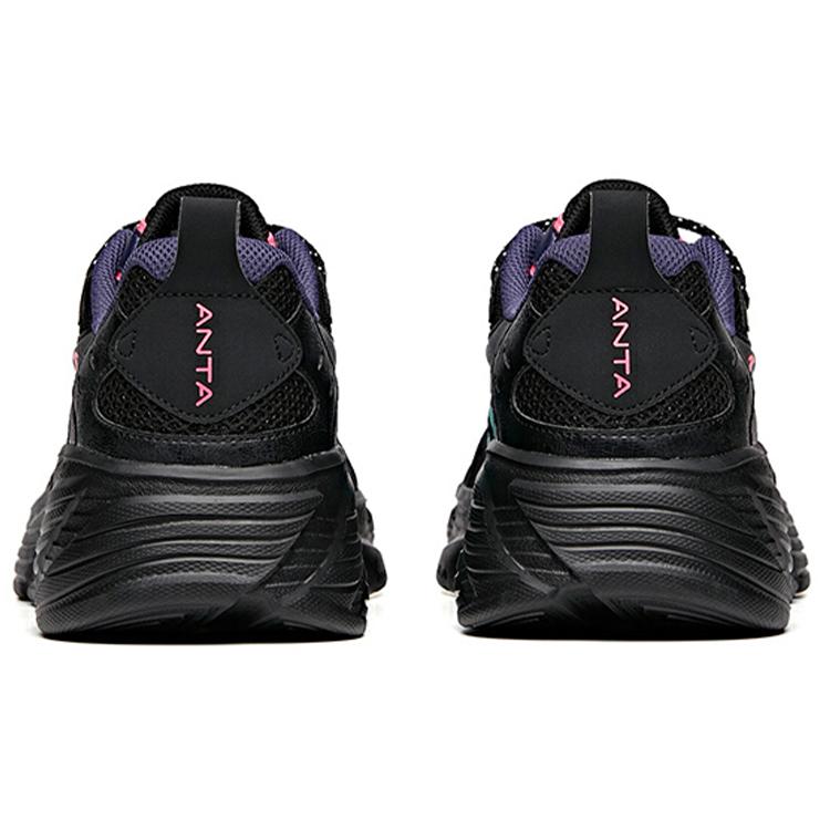 Anta Cushioning Reflective Low top Running Shoes Men's Black Green Blue 912035558-3