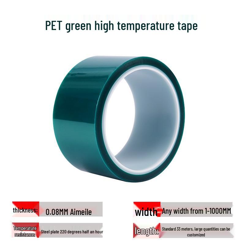 Eco-Friendly High-Temperature Silicone Adhesive Tape - Acid/Alkali Resistant, Residue-Free, Insulating, for Electroplating, Painting, and Baking.
