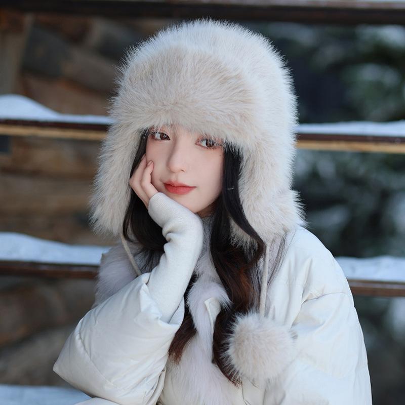 

Зимняя шапка Lei Feng, флисовая утепленная уличная холодная шапка, детская теплая защитная шапка из искусственного норкового флиса