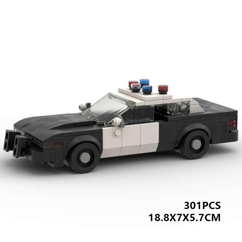 Creative Racing Car Model: DIY MOC Building Blocks Compatible with Lego - Police Car Ornament & Educational Toy