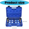 Car Air-Conditioning System Service Kit with Threaded Metal Components for Leak Checking, Line Sealing, and Vehicle Maintenance Work