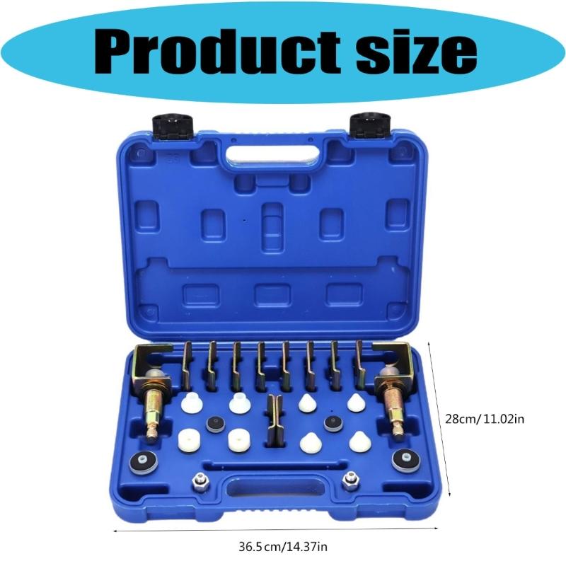 Car Air-Conditioning System Service Kit with Threaded Metal Components for Leak Checking, Line Sealing, and Vehicle Maintenance Work