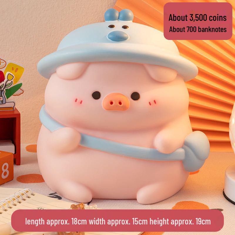 Dudu Pig Cartoon Piggy Bank Toy for Children, Large Capacity Vinyl Savings Bank and Gift.