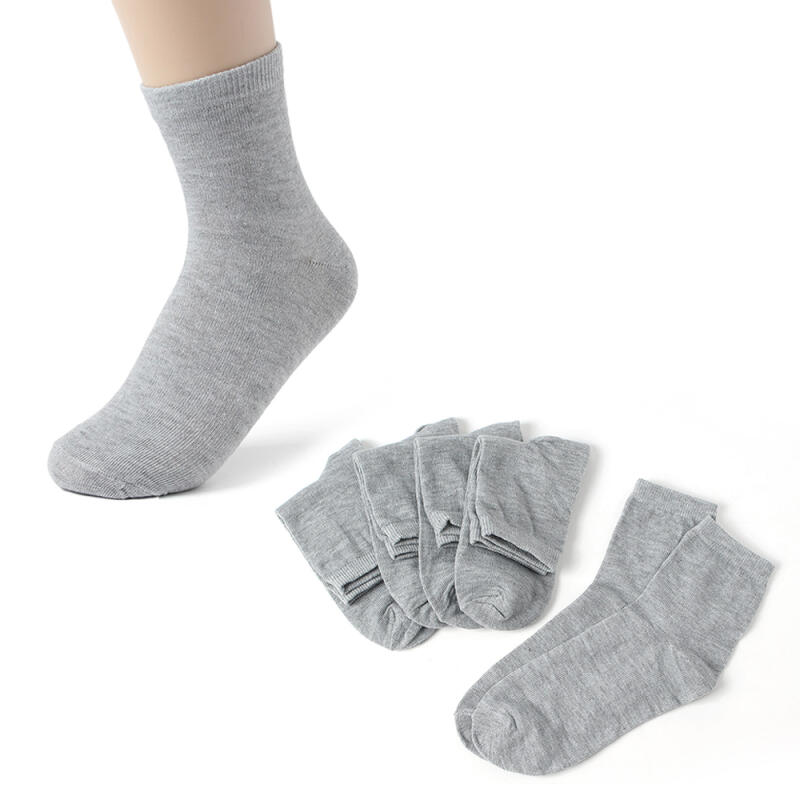 5 Pairs of Standard Men s Mid-Calf Socks (Gray)