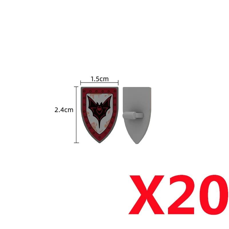 MOC Medieval Red Lion Black Eagle Castle Soldier Knight Horse Mount Building Block Military Figure Vest Armor Flag Toy Gift B036