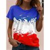 Women's T Shirt Graphic Flag Vintage Stylish Casual Short Sleeve Crew Neck Regular Tops