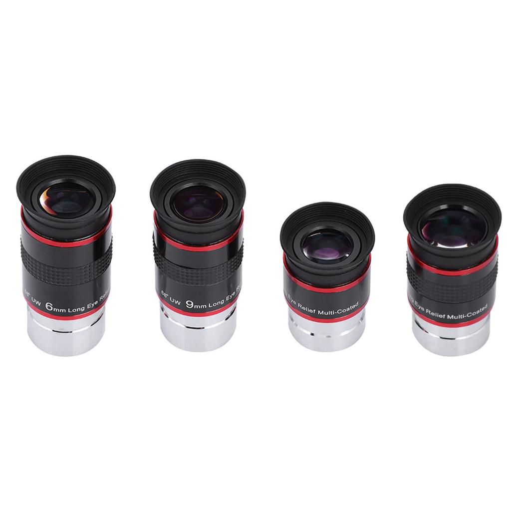 1.25  68 Degrees  Ultra Wide Angle FMC Eyepiece Kit 6+9+15+20mm for Astro Telescope