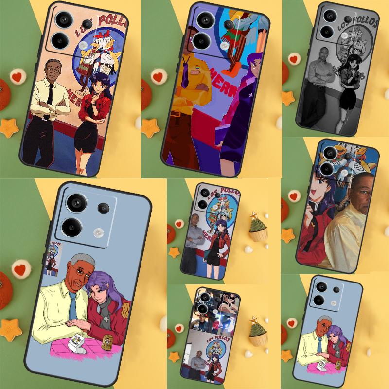 Misato und Gus Hülle Für Xiaomi Redmi Note 13 Pro 12 11 9 10 9S 10S 11S 12S Redmi 12 13 10C 12C 13C Abdeckung