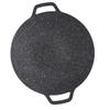 Korean Style Barbecue Round Plate Smokeless Round Griddle for Home Camping Indoor Outdoor Grilling 34cm