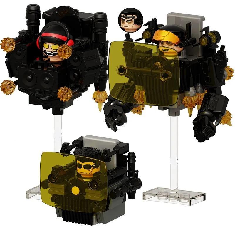 Collection of Toilet Man Building Block Toys