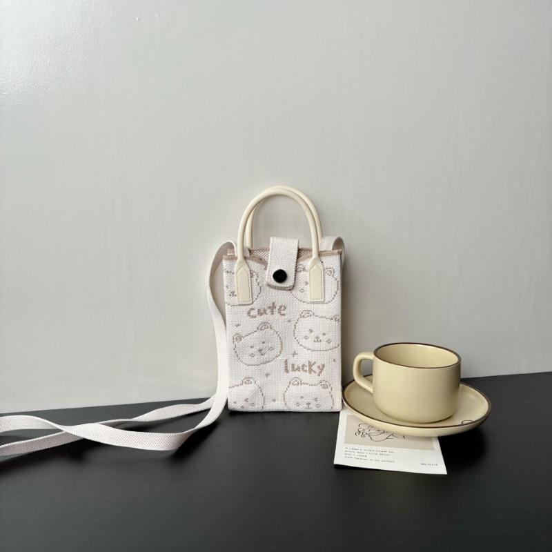 Premium Sense Ns Mobile Phone Bag New Cartoon Knitted Bag Dopamine Niche Versatile Messenger Shoulder Bag Handbag
