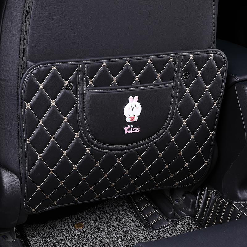 Children's Car Seat Back Protector: Creative Cartoon Kick & Scuff Guard