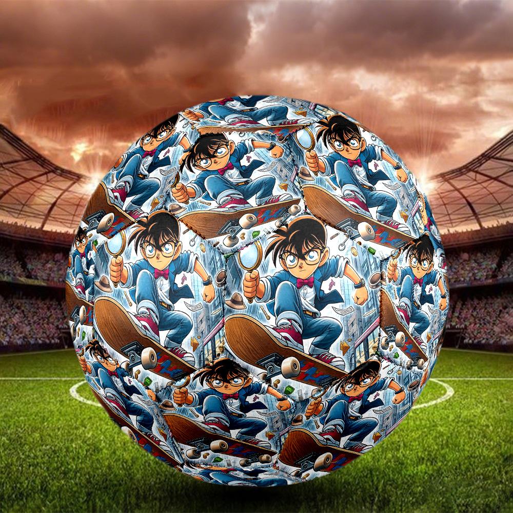 Anime Print Size 5 Soccer Ball, Standard Match Football for Sports Game and Team Practice, Ideal Gift for Soccer Fans