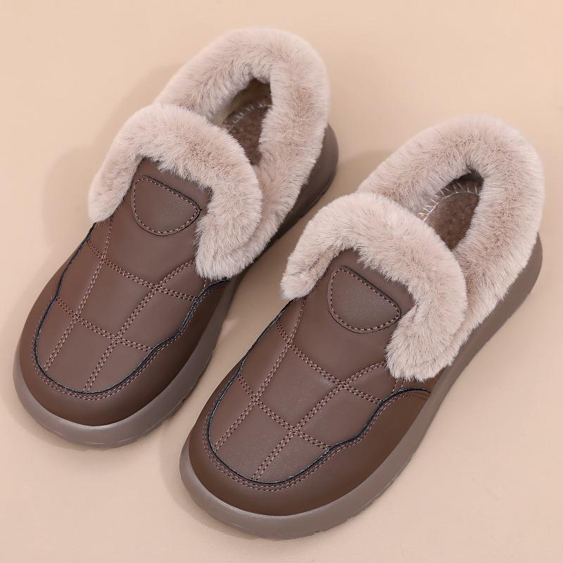 Fashion Women's New Winter Cotton Boots with Plush and Thick Cotton Shoes for Warmth and Anti Slip Casual Warm Comfortable Snow Boots