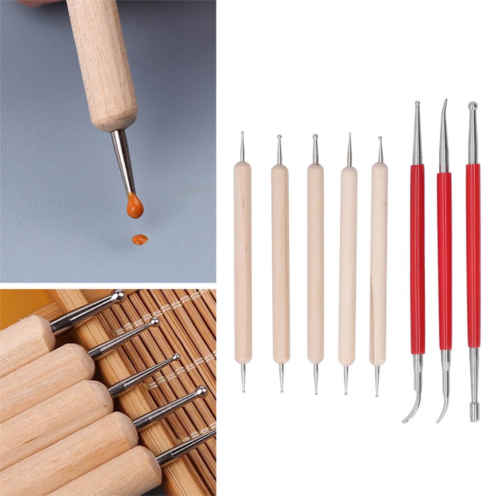 Double End Tracing Dotting Stylus Small Portable Engraving Stylus Set for Modeling Carving Smoothing Clay
