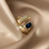 Geometric New For Women Dripping oil Crystal Girls Open Rings Zircon Fashion Jewelry Finger Ring