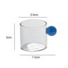 Clear Glass Cup Decoration Beverage Mug Ball Handle Creative Tea Cute Espresso for Living