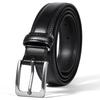 Classic Leather Genuine for Business and Casual Comes with Box [VATAN] Men's Belt, Leather, Wear, Adjustable, (Black)