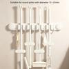 Sliding Rail Cleaning Tool Holder, Wall-Mounted Suction Rack with Integrated Hanging Feature for Mops, Glass and Smooth Tile