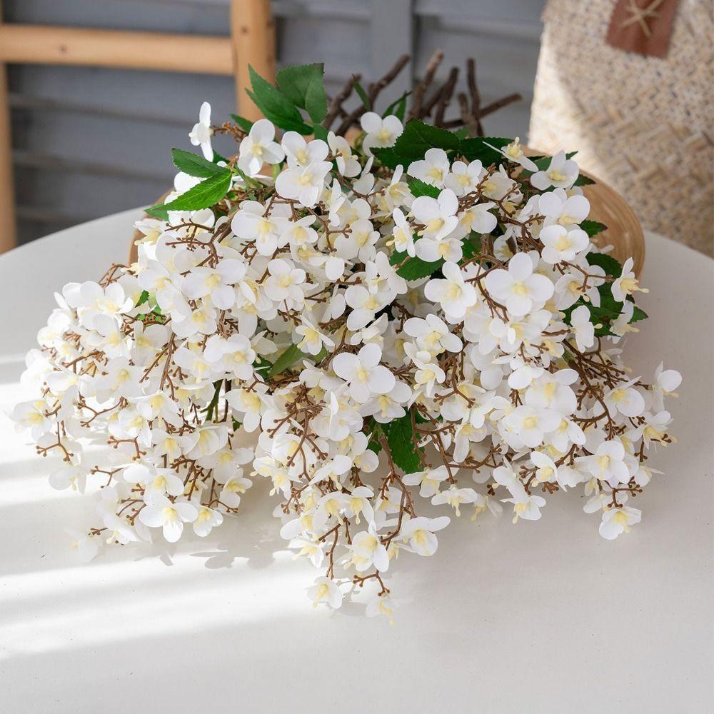 Small Branch Artificial Flower Branch Peach Blossom Wedding Photo Props  Home Decor