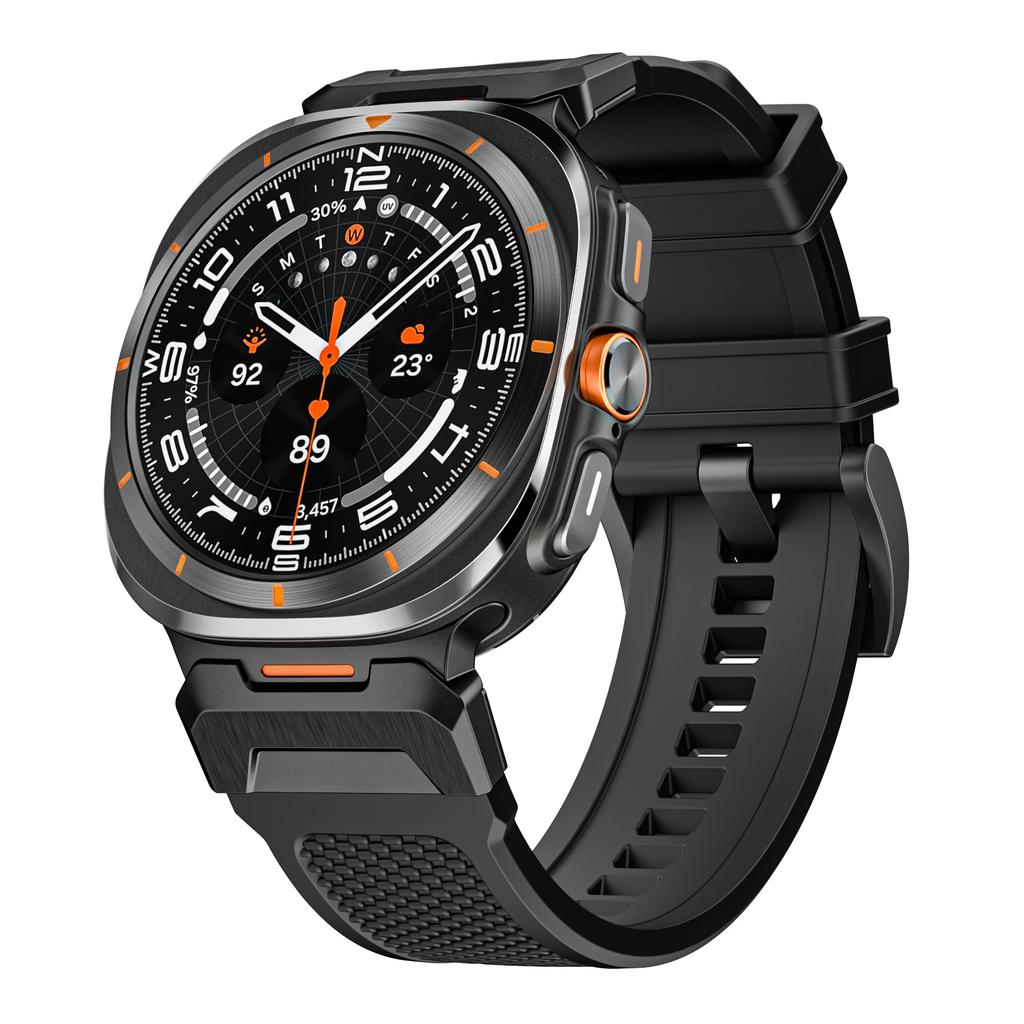 Metal+Rubber Strap for Samsung Galaxy Watch Ultra 47mm Sports Wristband Bracelet for Samsung Galaxy Watch 7 Ultra 47mm Band