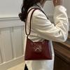 Handheld Fashionable Small Square Bag Korean Style Bow Trendy Shoulder Bag Niche Texture Fashionable Simple Crossbody Women's Bag