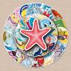 Ocean Series Graffiti Stickers: 50 Waterproof Cartoon Animal Stickers for Skateboards, Water Bottles, and Suitcases.