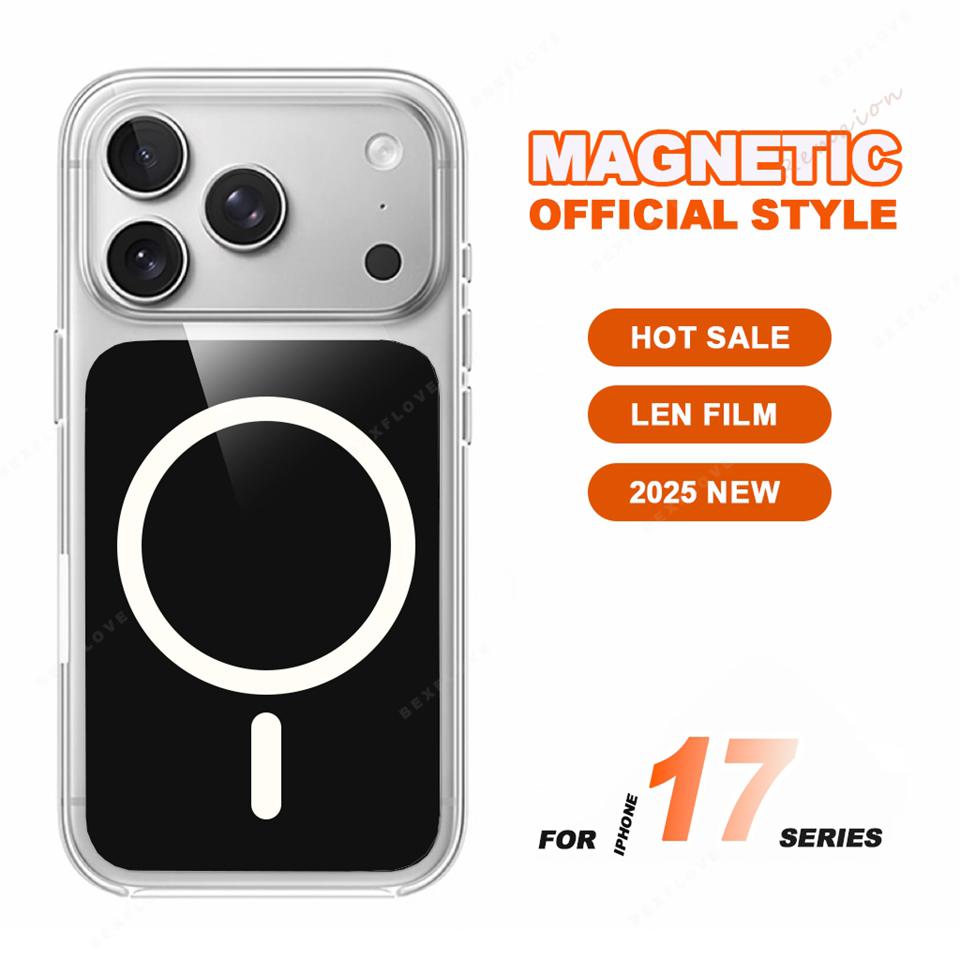 

Official 17 Magnetic Phone Case For iPhone 17 Air Pro Max 17Pro Magsafe Transparent Wireless Charging Protector Cover For iPhone 17Air