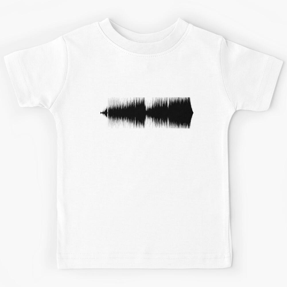 Comfortably Numb  by Pink Floyd Sound Wave Pattern Black and White Kids T-Shirt 110