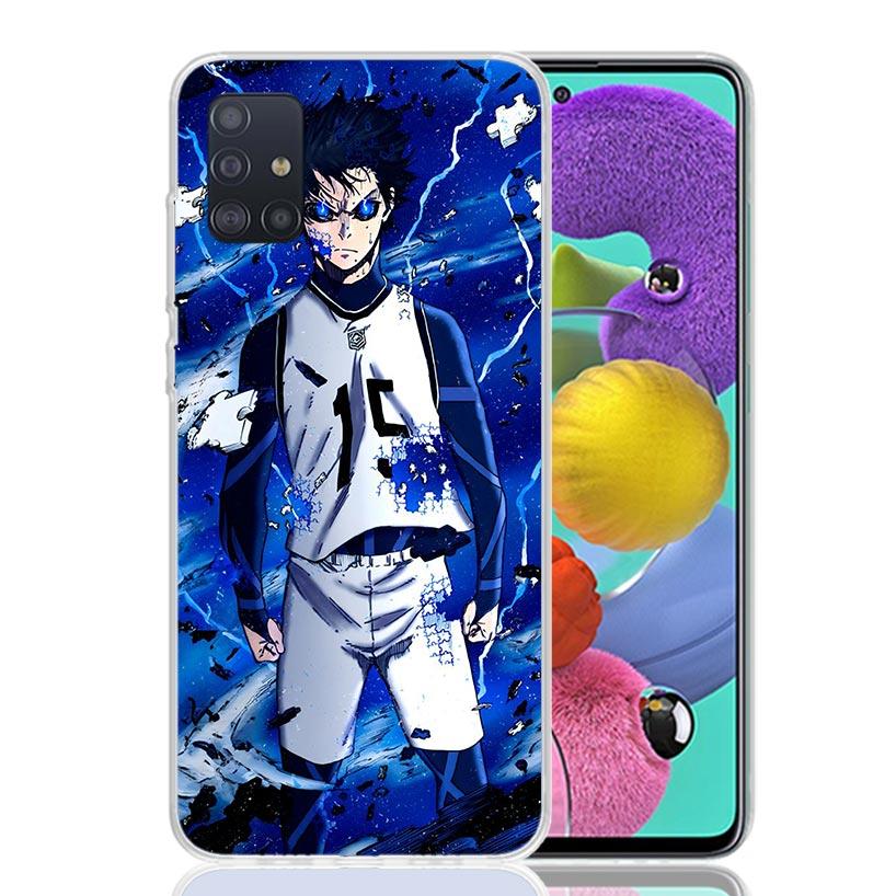 Blue Lock Isagi Yoichi Phone Case For Samsung Galaxy A52 A32 A22 A12 A02S A50S A30S A51 A31 AA71 Note 20 Ultra 10 S10 Plus Galax