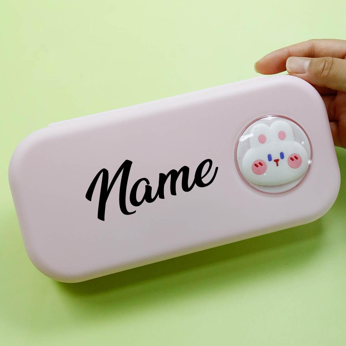 

Custom Plastic Pencil Box With Name,Back To School Supplies For Kids,Personalized Pencil Case,Customized School Box, розовый