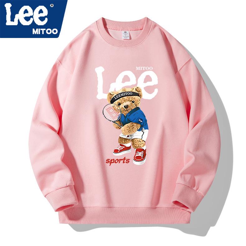 Lee & Mitoo Unisex Casual Fleece-gefüttertes Sweatshirt, 2025 Herbst/Winter Amerikanische Trendmarke