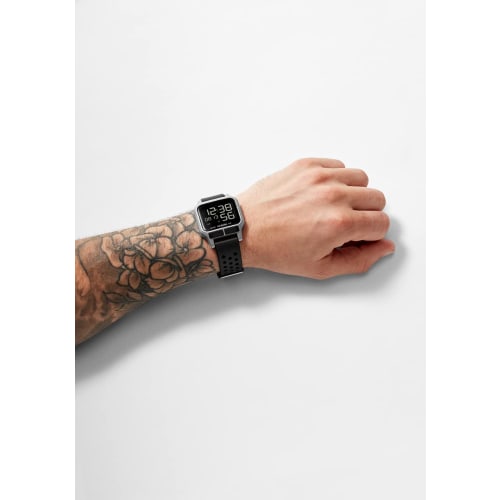 Nixon Heat Watch for Men and Women, Silver, A1320130-00 [Officially Imported]