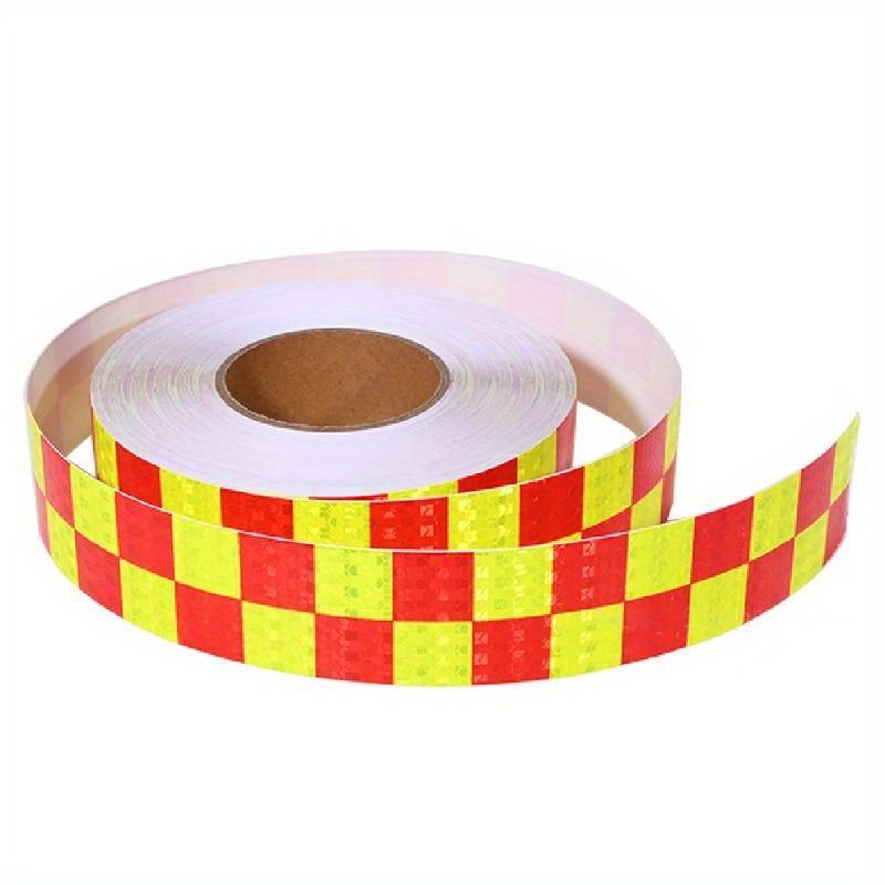 PVC Reflective Sticker Square Grid Checkered Pattern Reflector Tape Fluorescent Reflect Film for Truck Car Road