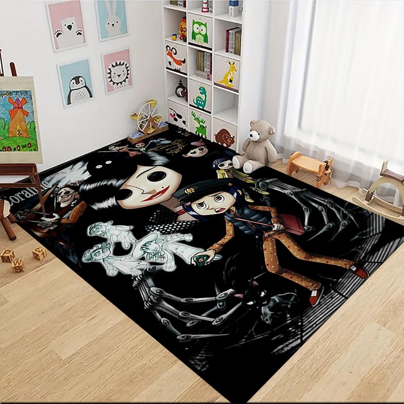 1Pc Coraline'S Whimsical World Carpet Rug Customizable Soft Washable Antislip Home Living Room Sofa Mats Personalized Rug 091778