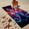 Neon-Schmetterling Traumlandschaft Strandtuch, Superweiche Mikrofaser, Geschenk für Sie/Ihn, Geburtstag, für Pool, Strand, Reisen, Heimdekoration Fan-Geschenke