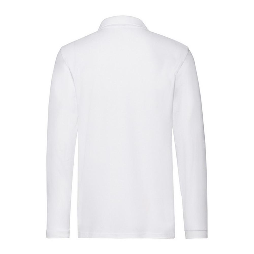 FRUIT OF THE LOOM Mens Cotton Pique Long-Sleeved Polo Shirt