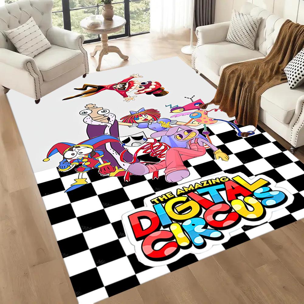 Digital Circus Floor Mat Perfect for Living Rooms Kitchen Game Room Outdoor Antislip Carpet Anime Office Decor Perfect Gift for Women/Men