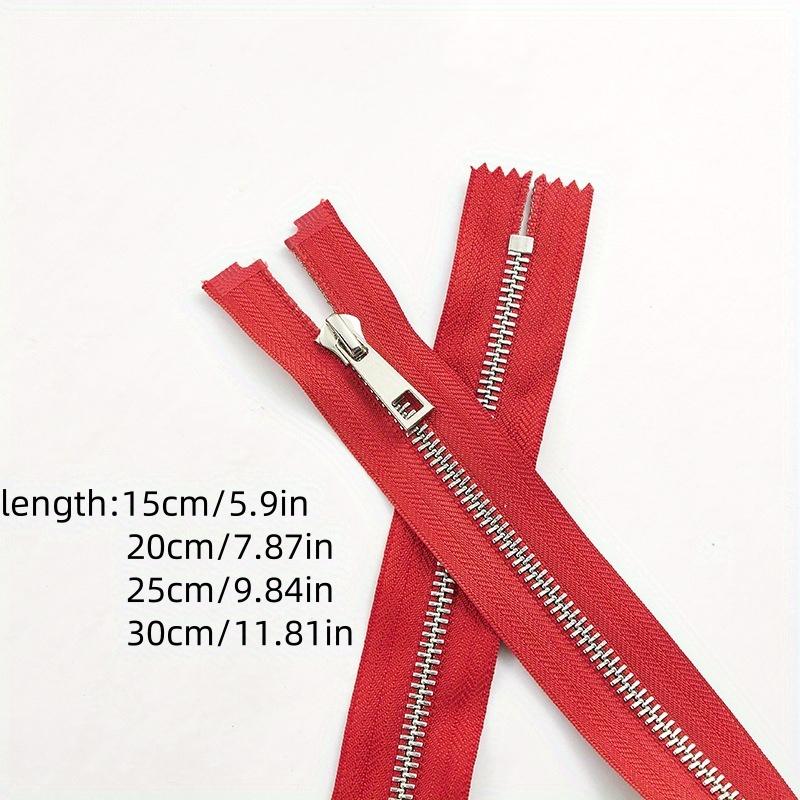 5pcs 15-30cm5# Metal zipper Silver teeth Titanium alloy Y teeth Smooth bag pocket leather bag zipper