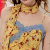 UNIFREE Retro Floral Lace Camisole with Scarf