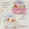Children's Wooden Ice Cream Cart for Role Play and Parent-Child Interaction