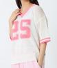 ANDTHEOTHER Oversized V-Neck Short Sleeve Knit Pink