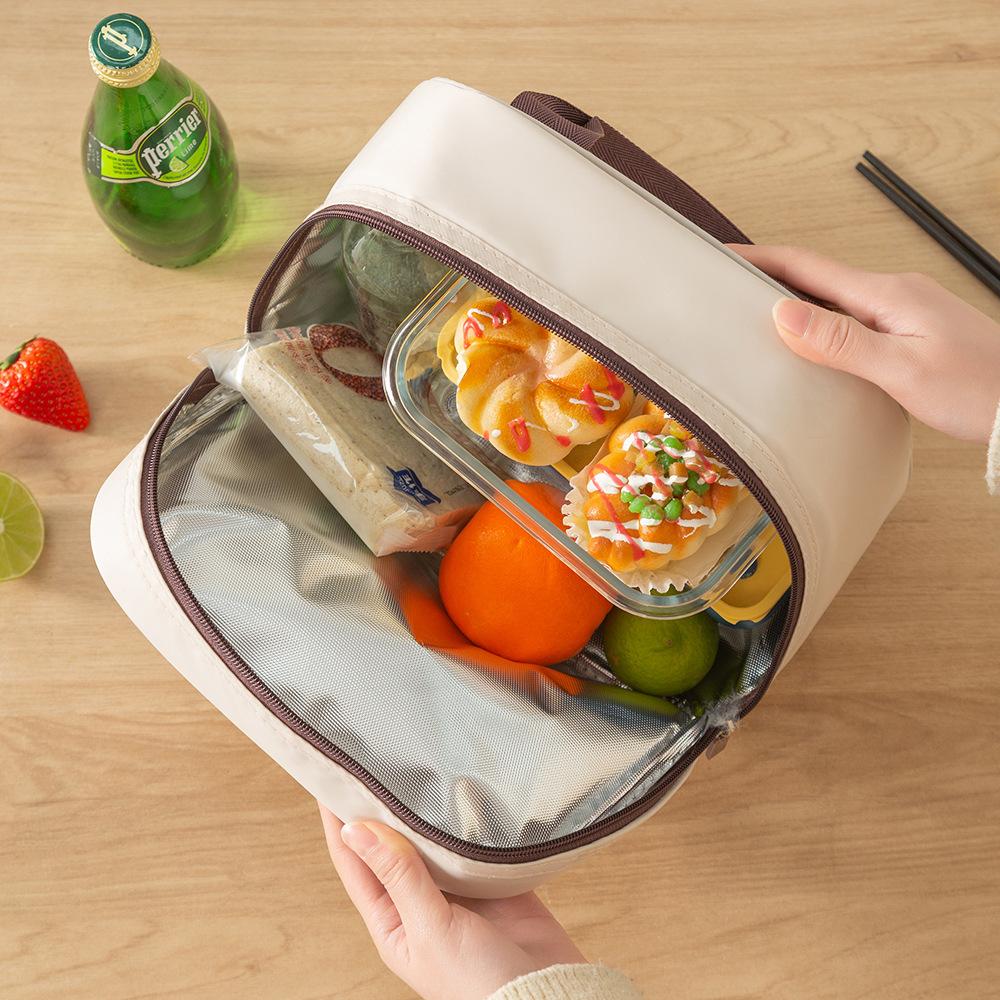 Modische isolierte Tasche, Lunchtasche, Bento-Tasche, Brotdose für die Arbeit oder Schule, Handtasche, Dicke Aluminiumfolien-Isolierertasche